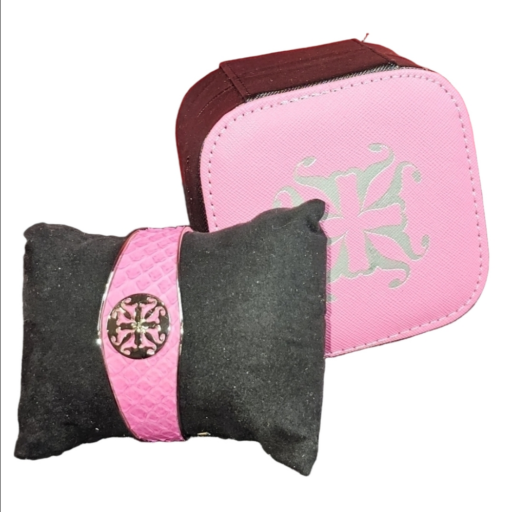 Rustic Cuff Pink Python Monique Bracelet